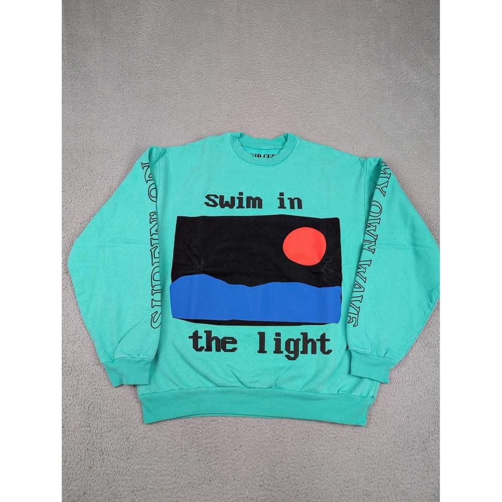Kid Cudi Sweatshirt Mens Large Green Swim In The Light Rolling Loud 2019 Graphic